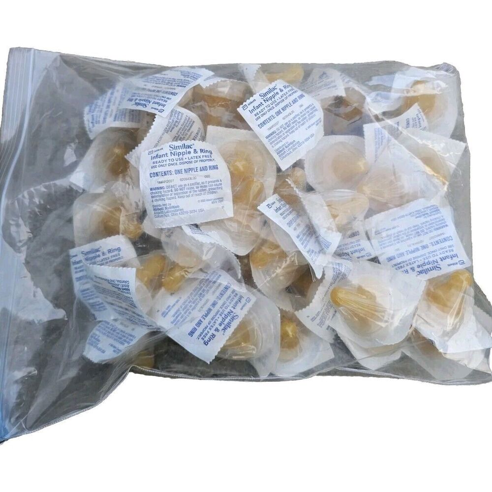Pack Of 10 Similac Infant Nipples & Rings, Standard Flow, Ready to Use Exp 2028